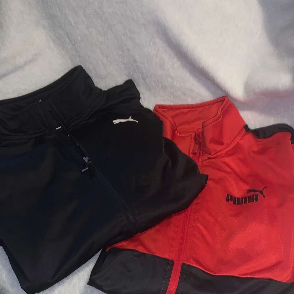 Puma Kids Black and Red Jacket Set of 2